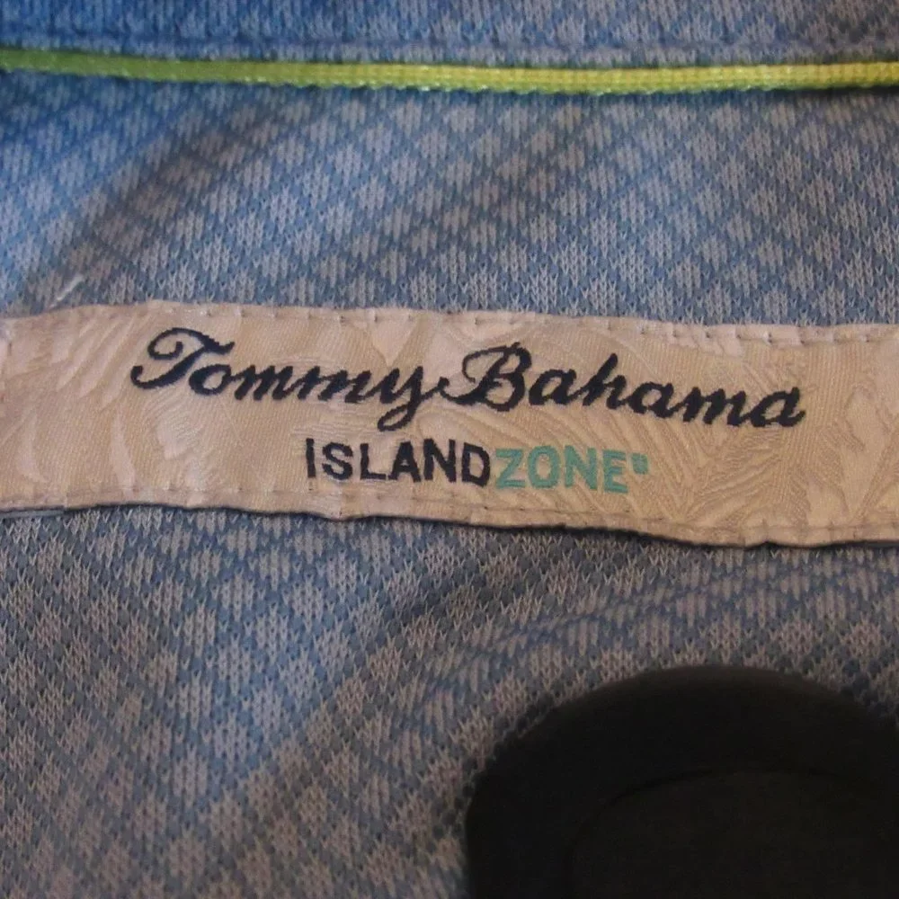 Tommy Bahama Blue IslandZone Polo Size Large(?) Tencel/Coolmax Blend - Picture 5 of 14